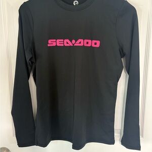 Sea-Doo Black Long Sleeve Shirt with Pink Logo